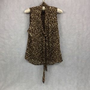 Ambiance Apparel Leopard Print Sleeveless Top